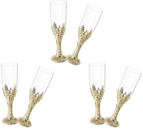 TOBBOMEY 6 piezas Copas de Cáliz Medieval Doradas Reutilizables Copas de Vino Decorativas para Iglesia Comunión Bodas y Eventos Temáticos con Estilo Retro