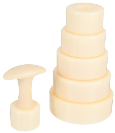 jojofuny Molde Redondo para Tartaletas Francesas de 4-9 CM Mango Desmontable Prensa para Masa Multifuncional de Silicona Kit para Hornear Mini Tartaletas de Huevo y Frutas