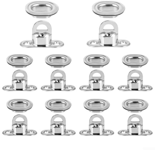 10 Sets Kupfer Oval Öse Drehriegel Schlösser mit Spannschloss für PKW Anhänger Plane Sichere und Stabile Verschlüsse