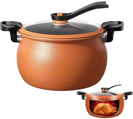 Olla a Presión | Accesorio Multifuncional De Cocina Con Recubrimiento Antiadherente Y Gran Capacidad | Olla Express De Hierro Fundido | Para Cocinar Arroz, Hornear Legumbres En Hogar Y