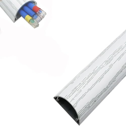 Dekorative Kabelrinnen, Kabelkanäle, selbstklebend, halbrunde Aluminiumkabel, für den Hausgebrauch.,1 pc,150cm x 45mm