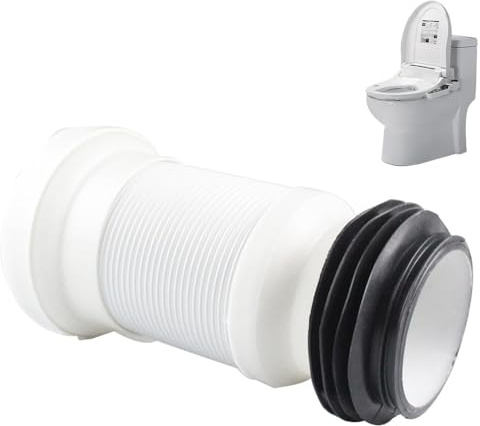 Tubo de conexión para inodoro, conector universal para inodoro, diámetro de conexión flexible, diámetro de conexión 260 mm - 500 mm, desagüe de inodoro, conector ajustable para tubo de desagüe de