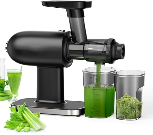Spremiagrumi a Masticazione Lenta da 150 W con Azione Masticatoria, Spremitore di Frutta e Verdura con Spremitura a Freddo, Adatto per Erba di Grano, Frutta e Verdura