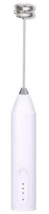 Generico Macchina for schiuma portatile Miscelatore elettrico for caffè al latte a 3 velocità Cucina for frullino for le uova(WHITE)