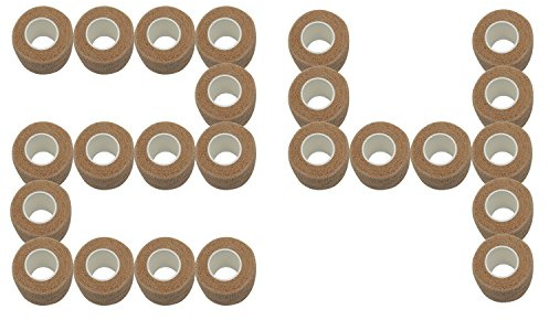 STpro Selbstklebender Verband Tape Fixierverband Selbsthaftende Bandage Tape Haftbandage 2,5cm x 24 Stück Haut Cohesive Bandagen Pferd Selbstklebende Binden Verband Elastischer Verbände Kohäsiv