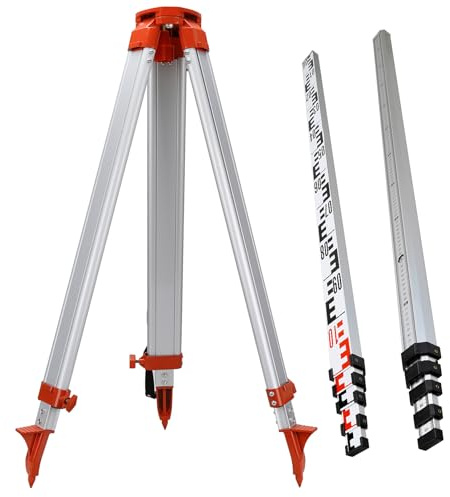 Samger 1.65M Aluminium Stativ 5M Staff Kit für Auto Laser Level Baumessen