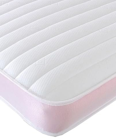 Starlight Beds KIDP-26 Matratze für Einzelbett, Memory-Schaum, klein Federkernmatratze mit pinkem Rand, 70 x 180 cm, Schaumstoff-Feder, Rose, 2ft6 Small Single Mattress