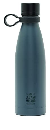 Legami - Bottiglia Termica Hot&Cold, Black, 500 ml, Chiusura ermetica, 12 Ore Bevande calde 24 Ore fredde, Manico in Silicone rimovibile, in Acciaio inox, senza BPA