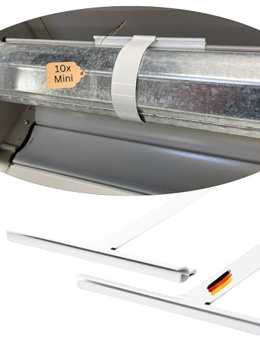 Rollwin 10x Rolladen Aufhängefeder MINI - 15 cm Rolladenhalterungen Mini Rolladenaufhängung Stahlfeder Befestigungsfeder Stahlbandaufhänger Rolladen Federn Aufhängung Mini Aufhänger für Rolladen