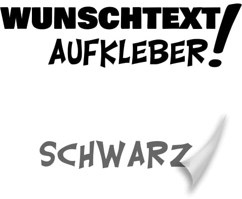 Aufkleber Buchstaben Zahlen Wunschtext selbst gestalten inkl. Vorschau ab 10 bis 100cm Länge (070 schwarz)