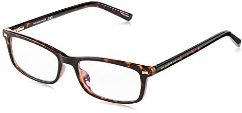 kate spade new york Women's Kate Spade Female Optical Style Jodie2 Rectangular Reading Glasses, Dark Havana Gold/Demo Lens, 50mm, 16mm + 0