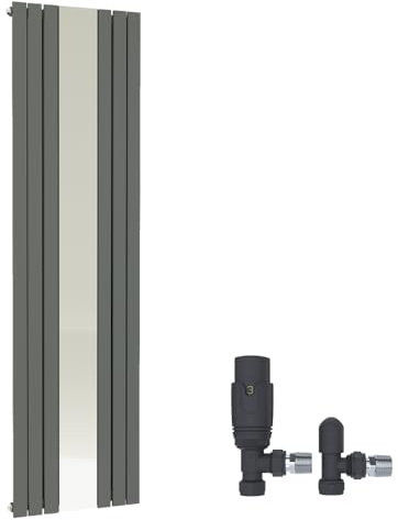 iBathUK Regency Traditional Horizontal Column Radiator, Double Panel, Raw Metal Iron Style Radiators for Bathroom,Kitchen,Living Room 600 x 605mm