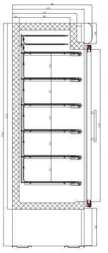 CombiSteel Congélateur porte vitrée - 578 Litres