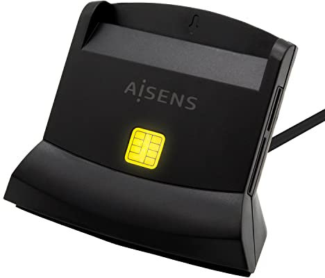 AISENS Lector De Tarjeta Dni Con Lector De Tarjetas SIM. SD. Micro SD. MMC. RS-MMC. MMC Micro. USB-C. Negro