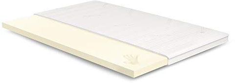 Meisterschlaf Visco Topper 130x190 cm – Höhe 7 cm – Weich & Wärmend – Memory Foam RG 50 – Oeko-TEX® Standard 100 – Tencel™ Lyocell 3D Doppeltuch-Bezug waschbar – Made in Germany
