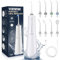 VIMMK Jet Dentaire Hydropulseur et Irrigateurs Oral avec 5 Modes de Pression d'eau et 8 Embouts Remplaçables, Rechargeable et Étanche IPX7, Réservoir 300ML (Blanc)