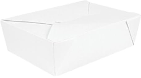 SOLEPLASTIC Contenitori Usa E Getta Per Alimenti In Cartoncino 15x12x6 Cm Bianco Biopolimero Contenitori Per Alimenti Take Away Con Chiusura Da Asporto (160)