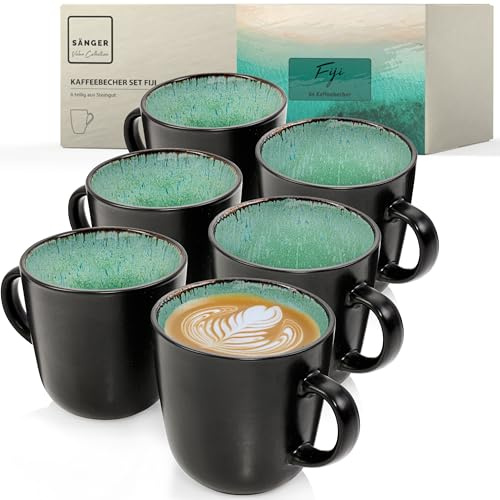 Sänger Fiji Kaffeebecher 6 Personen, Steingut Kaffeetassen Set