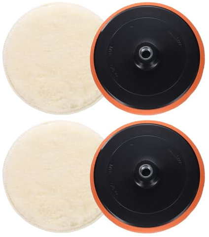 sourcing map 7 Inch Hook and Loop Sanding Disc Pads 5/8-11 Shank Polyurethane Drill Sanding Attachment, Sand Paper for Power Tools - Yellow + Black 2 Set 4pcs