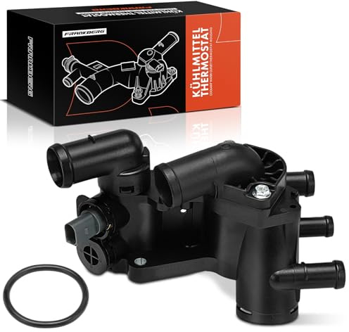 Frankberg Termostato del liquido di raffreddamento 80°C/87°C 032121111AP | Compatibile con: Polo 9A 9N, Polo 6C1 6R1, Ibiza IV ST 6J8 6P8, Polo 6N1, Ibiza IV 6J5 6P1, Polo Variant 6V5