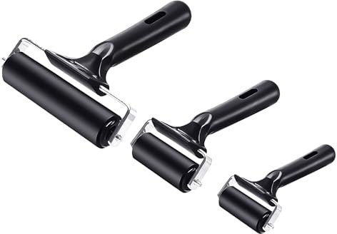 Rullo in gomma, 6 cm/10 cm/15 cm, rullo in gomma AndrüCkroller per blocco di inchiostro, stampa, carta da parati