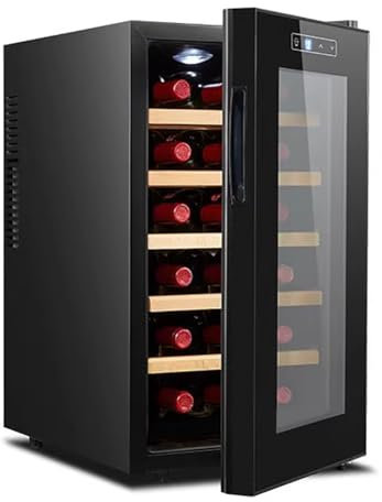 TT-YEC Cave À Vin Électrique Domestique À Température Constante, Capacité De 8 À 18 Bouteilles, avec Affichage Numérique De La Température Et Verrouillage De Porte.,G