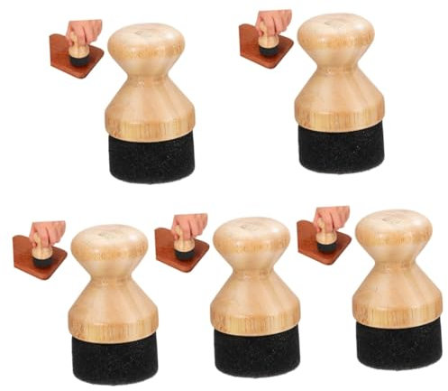 SHINEOFI 5 Piezas aplicador de cera de aceite cepillo de aceite mineral tabla de cortar aplicadores Aplicador de aceite y crema aplicador de aceite para bloques de madera