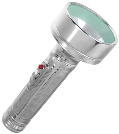 VILLCASE Torcia Vintage Retrò Touch in Alluminio Argento, Alimentata a Batteria, Decorativa per Home Decor e Folk Decoration, Stile Unico e Distintivo, Confezione 2 Pezzi