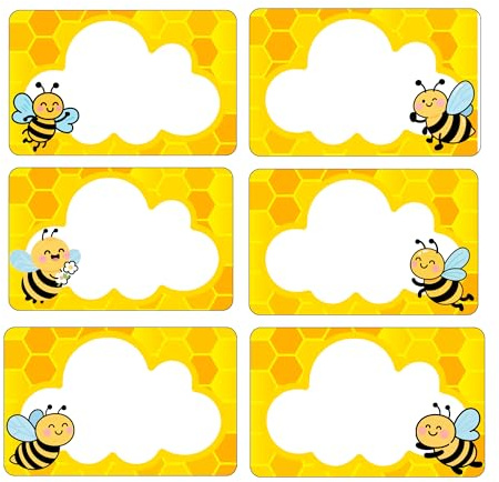 180 Pieces Honeycomb Labels Self-Adhesive Labels for School, Classroom, Students, Table, Office, Lockers, 2 x 3 Inches