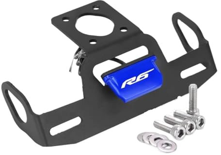 Youmero Motorrad-kennzeichenhalter Kompatibel Mit Yamaha Für R6 2006–2022 Für R6 18 2020. Motorrad-Heckrahmenhalterung, Nummernschildhalter, Kotflügel-Eliminator(Blue)