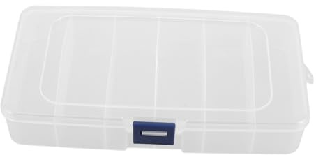 TOPPERFUN Scatola Organizer Trasparente Scomparti Con Coperchio Per Makeup e Accessori Da Viaggio Contenitore Compatto Per Pennelli Spugne Cotton Fioc e Fermagli Per Capelli