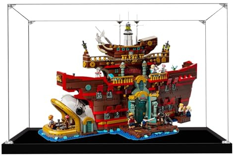Caja expositora acrílica para modelo Lego 75640 Sea Restaurant, transparente, a prueba de polvo, compatible con el modelo Lego 75640 (modelo no incluido) (2 mm)