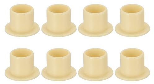 sourcing map 8Pcs Flanged Sleeve Bearing, Plastic Bushing ID 8mm x OD 10mm x Length 10mm POM Bushing, Yellow