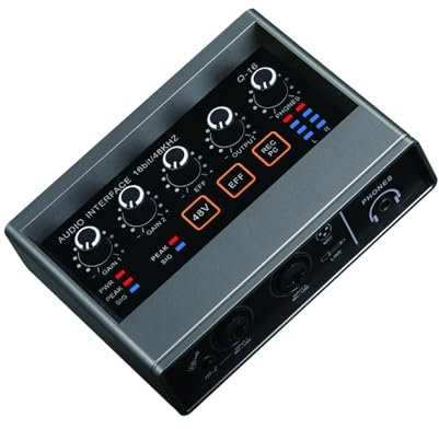 Mesa Mezclas DJ, Mezclador de sonido Audio Tarjeta profesional Monitoreo de canales Guitarra eléctrica Grabación en vivo