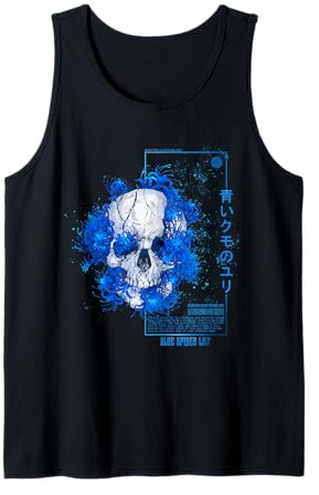Bulbi Giglio Ragno con Vaporwave Skull Flower Estetica Retro Canotta