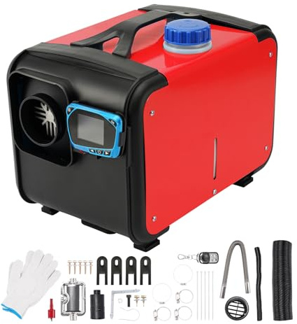 Calentador de aire diésel de 12 V y 5 kW, portátil y práctico, con calefacción integrada para estacionamiento, todo en uno, con control remoto y pantalla LCD para autocaravanas, camiones, autobuses