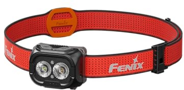 Fenix HL18R-T V2.0 Stirnlampe LED Aufladbar,800 Lumen Hell,Wiederaufladbar USB-C,3 x AAA Batterie Dual Fuel,125M,IP66 Wasserdichte Scheinwerfer,Sport Adjust-Stirnband,Camping,Joggen,Angel (Black)