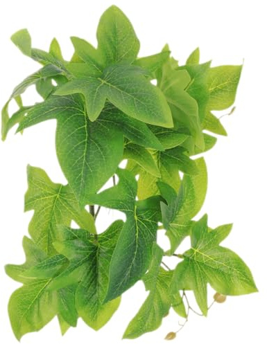 VALICLUD Plante Artificielle Suspendue pour Terrarium de Reptiles 23 Feuilles de Patate Douce Décoration Verte Réaliste Accessoire pour Habitats de Reptiles Grimpants Cachette Naturelle