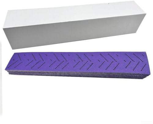 Hojas de papel de lija, 10 ganchos de grano 80-500 de 70 x 400 mm, rollo abrasivo de múltiples agujeros para pulido automotriz de cerámica (grano 240)