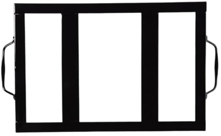 pistro Supporto per griglia in ferro per pietra di cottura, 31,5 x 21,4 x 1,2 cm, vassoio per barbecue per grigliare e affumicare, blocco non incluso