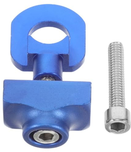 SHINEOFI Tensor de Cadena para Bicicleta Sola Velocidad Ajustador de Cadena Aleación de Aluminio Azul Compacto y Portátil Fácil de Usar