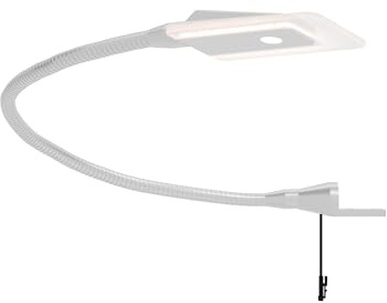 kalb Material für Möbel LED Bettleuchte Leseleuchte Flexleuchte Nachttischlampe Leselampe Nachtlicht, Modell:1er SET silbergrau