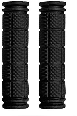 LeSB BMX Grips de VTT de Montagne Vélo Guidon Poignée en Caoutchouc Souple Bar End (Noir)