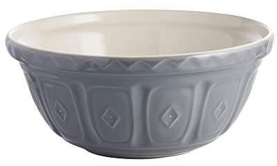 Mason Cash Cane Grey Mixing Bowl | 4 Litre Capacity | 29cm Earthenware Bowl with Classic Pattern Design | Dishwasher Safe | Ideal for Baking, Pastry, Dough, Cakes & Cookies