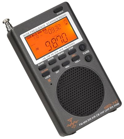 REITINGE Radio por Paquetes Banda HRD 747 con Sonido Excepcional Temporizador Apagado Múltiples Bandas Y Retroiluminación Pantalla LCD