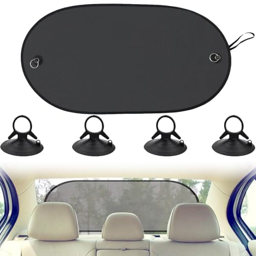100 X 50 Cm Pare Soleil Voiture Arriere, Protection Solaire pour Pare-Brise Arrière De Voiture, Pare Soleil Voiture pour Vitre Arrière, Pare Soleil Vitre Arrière Voiture Pliable avec Ventouses