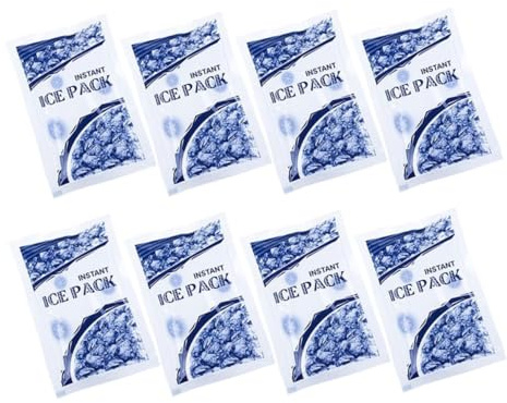 Generisch 8 Stück Einweg Kühlbeutel für Sofortkühlung Eisbeutel für Outdoor und Erste Anwendungen zur Linderung von Verletzungen Schmerzen und Schwellungen