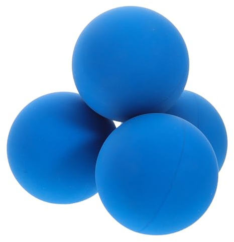 PERSELOSO Squashbälle Training 4 Stück aus Gummi, Blau, für Anfänger | Leichtes Design mit Hoher Elastizität, für Wettkampf und Reaktionstraining, für Kinder