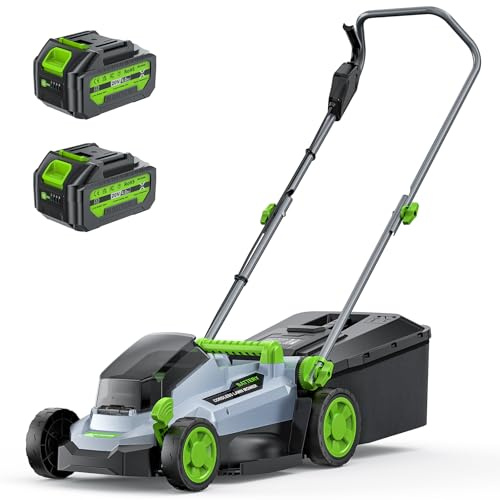 ETOOLAB Akku-Rasenmäher 40V, 33 cm, Brushless, bis 280 m², für Gärten | Mit 2×4,0Ah Akkus und Ladegerät, 30L Fangkorb, Mulchfunktion und 5-facher Höhenverstellung für flexible Rasenpflege