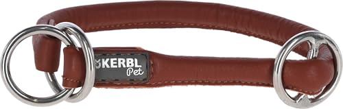 Kerbl Pet Rundleder-Halsband Roma mit Stopper 60cm, 8mm,Cognac
